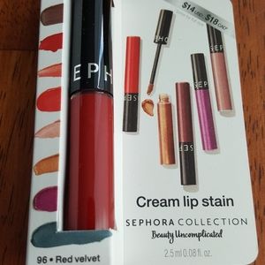 Sephora Cream Lip Stain deluxe sample, Red Velvet